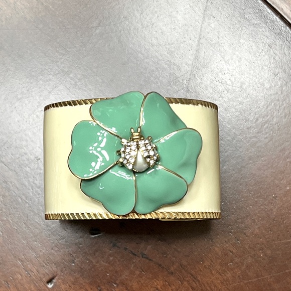 Vintage Stella & Dot Kelly Cuff Enamel Bracelet MINT - Picture 3 of 5